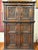 Early 20th Century Hand-Carved Gothic Revival Two-Tiered Cabinet With Iron Hardware For Sale - Image 4 of 16