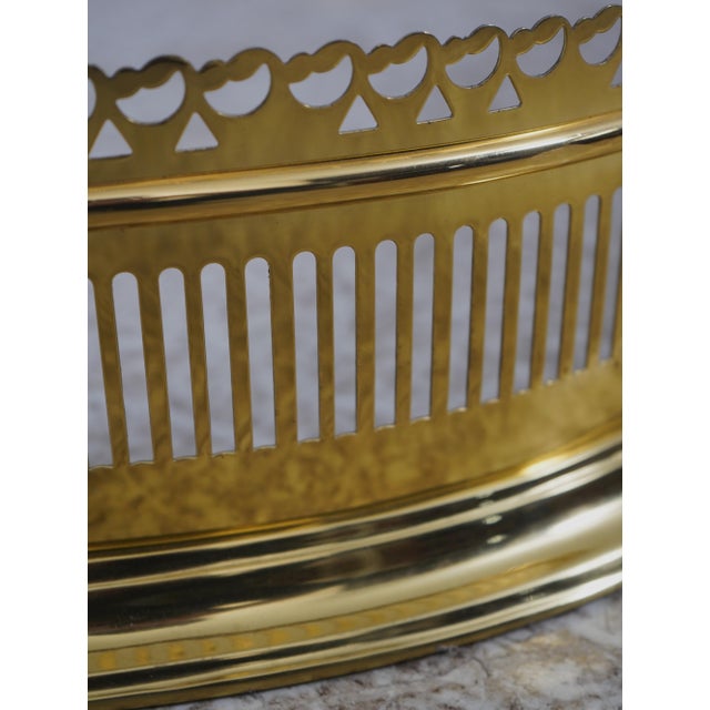 Virginia Metalcrafters Williamsburg Style Brass Fireplace Fender For Sale In Philadelphia - Image 6 of 10