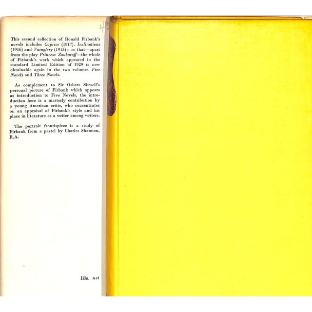 "Three Novels Vainglory Inclinations Caprice" 1950 Firbank, Ronald For Sale - Image 4 of 5