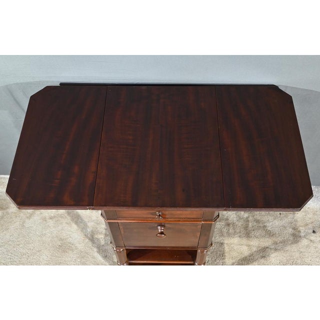 Small Mid-19th Century Mahogany Shuttered Table from Maison Lemarchand, A. Lemoine For Sale - Image 5 of 18