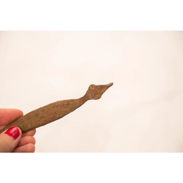 Rustic Vintage Iron Small Snake For Sale - Image 3 of 5