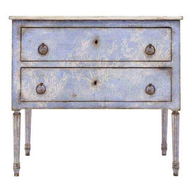 Italian Antique Painted Chest For Sale