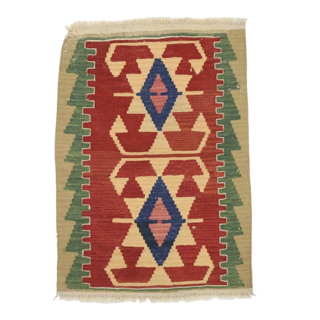 Vintage Persian Shiraz Kilim Rug - 02'02 X 03'00 For Sale