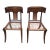 1980s Vintage Klismos Walnut Chairs - Set of 2 For Sale