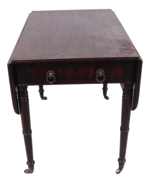 Georgian Mahogany Pembroke Table with Drawer and Drop Leaves, 1810