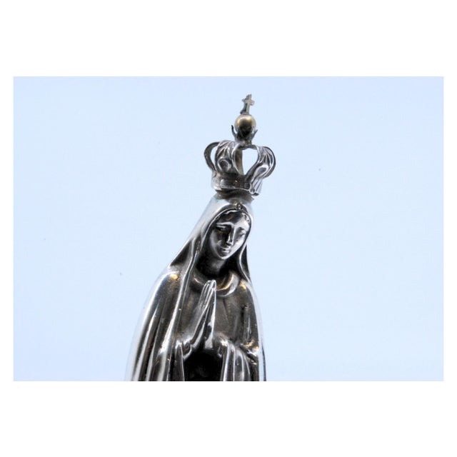 Silver Statuette of Our Lady of Fatima For Sale - Image 5 of 11