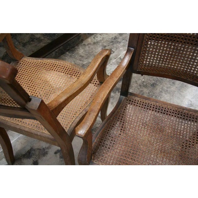 Wood Antiques Walnut Barber Chairs - a Pair For Sale - Image 7 of 10