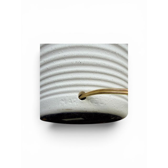 Off-white Vintage Mar-Kel Postmodern Ribbed Plaster-Style Beehive Lamps - A Pair For Sale - Image 8 of 9