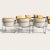 Wood Set of Eight Krueger Afka Mustard Vinyl, Walnut & Chrome Armchairs, C. 1969 For Sale - Image 7 of 10