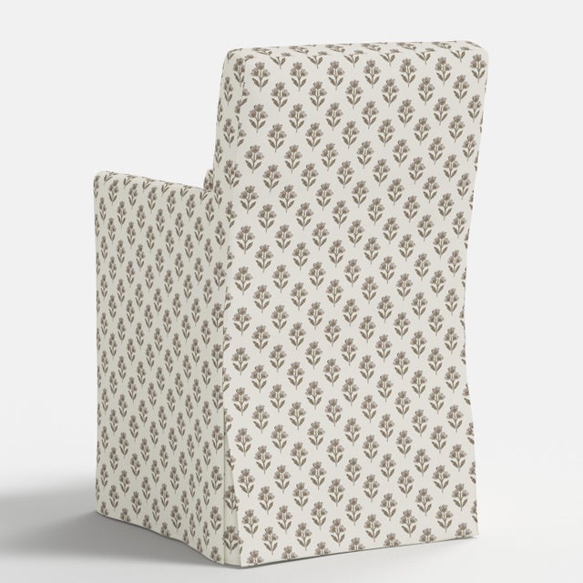 Textile Stoffer Home x Cloth & Company Lindy Slipcover Dining Armchair in Francie Floral Mauve For Sale - Image 7 of 8