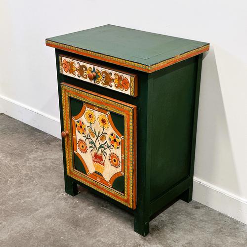 Large Provençal Folk Art Hand-Painted Cabinet, 1970s For Sale - Image 13 of 15