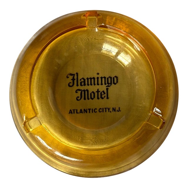 Vintage Glass Atlantic City Hotel Ashtray For Sale