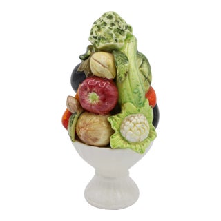 Vintage Italian Ceramic Fruit and Vegetable Topiary For Sale