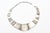 Metal Vintage Sterling Silver Pebbled Design Collar Necklace Hallmarked For Sale - Image 7 of 10