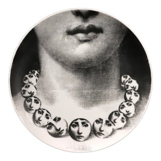 Piero Fornasetti Porcelain Themes & Variation Plate, Number 107 For Sale