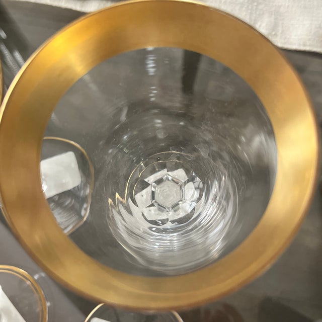 Early 20th Century Tiffin Franciscan “Minton” Optic Water Goblets - Set of 6 For Sale - Image 9 of 12