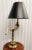Tall Chapman ram's horns table or desk lamp measuring 31.75" high. Perfectly proportioned. Horn swivels to adjust...