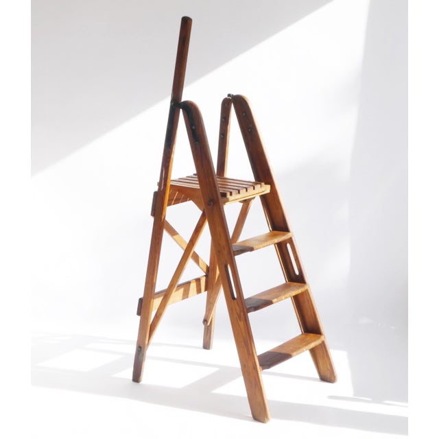 Antique Painters Wooden Ladder, 1890s For Sale - Image 11 of 11