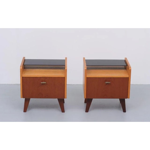 Wood Mid-Century Dutch Teak Nightstands, 1960s, Set of 2 For Sale - Image 7 of 10