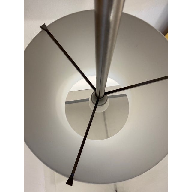 Fontana Arte Mid-Century Modern Italian Table Lamp in Glass and Steel from Fontana Arte, 1980s For Sale - Image 4 of 7