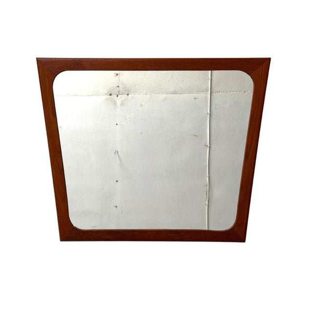 1960s Teak Mirror by Aarhus Glasimport, 1960s For Sale - Image 5 of 5