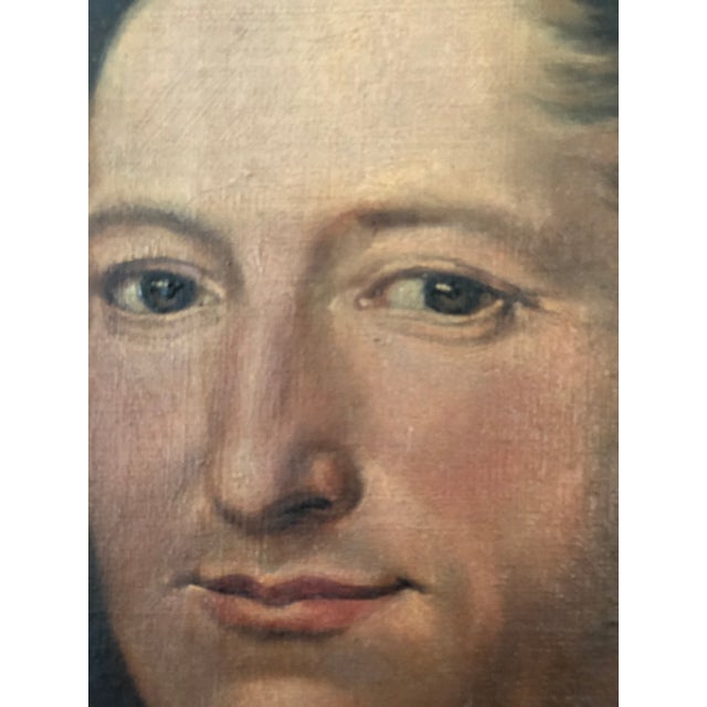 Antique Original Military Oil Painting: Large 19th Century Gentleman Portrait For Sale - Image 4 of 11