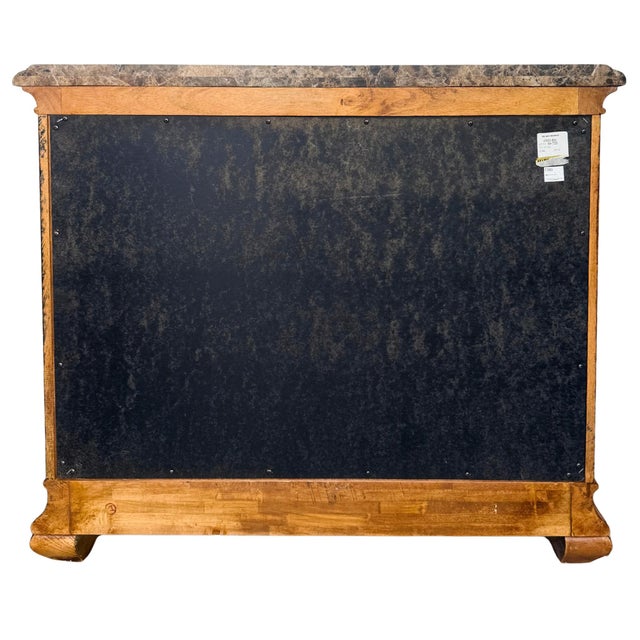 1980 French Louis XV Style Marble Top 3-Drawer Serpentine Nightstands / Commodes by Thomasville - Pair For Sale - Image 17 of 17