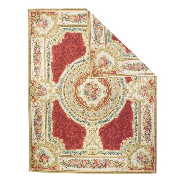 Aubusson Rug 8'0" x 10'0". Refers generally to modern carpets in tapestry technique and inspired by French Aubusson...