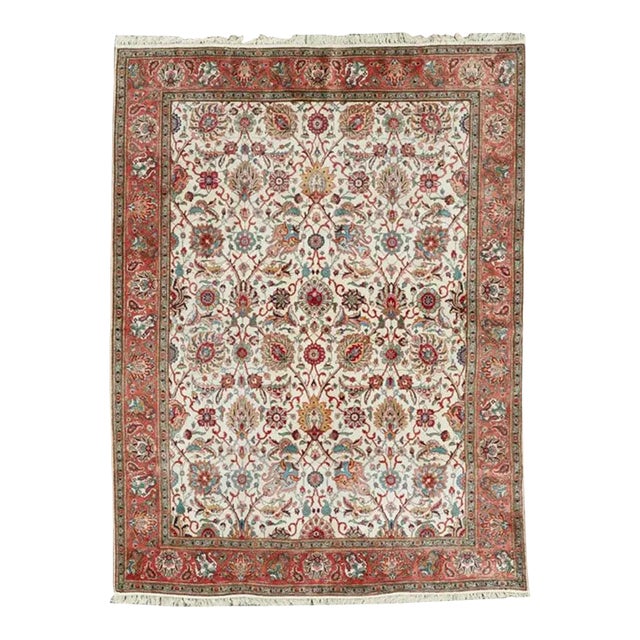 Vintage Decorative Contemporary Style Persian Tabriz Rug For Sale