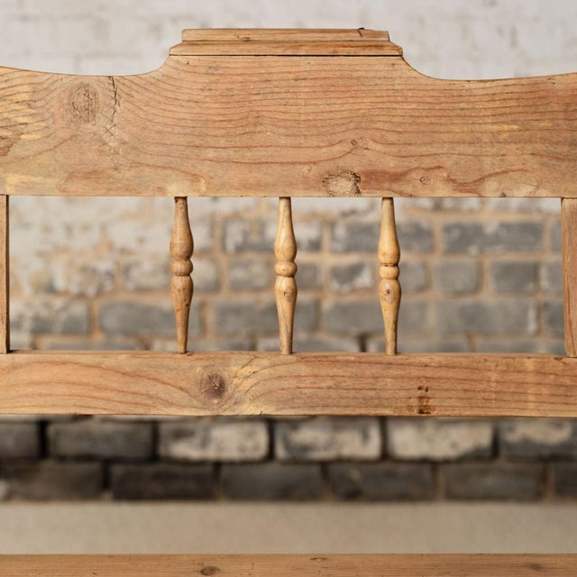 Brown 19th Century French Alsace Farm Bench For Sale - Image 8 of 12