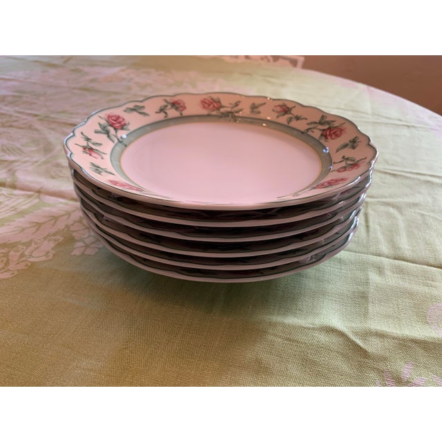 Wedgwood Vintage Wedgwood English Cottage Rose Salad or Dessert Plates Set of 6 For Sale - Image 4 of 12