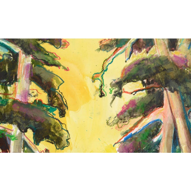 Expressionism The Blue Cabin - Vertical Landscape by Karen Druker For Sale - Image 3 of 6