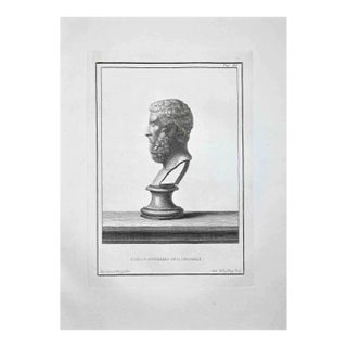 Nicola Billy, Profile of Ancient Roman Bust, Etching, Late 18th-Century For Sale