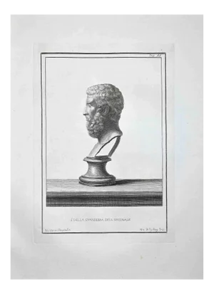 Nicola Billy, Profile of Ancient Roman Bust, Etching, Late 18th-Century