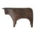 Hand Carved Crate and Barrel Brown Wood Bull Figurine Sculpture For Sale