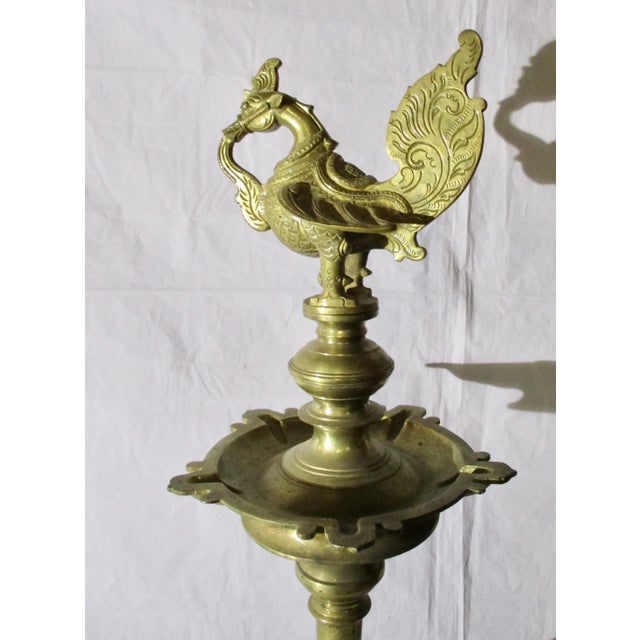 Indian Brass Oil Lamp Chairish