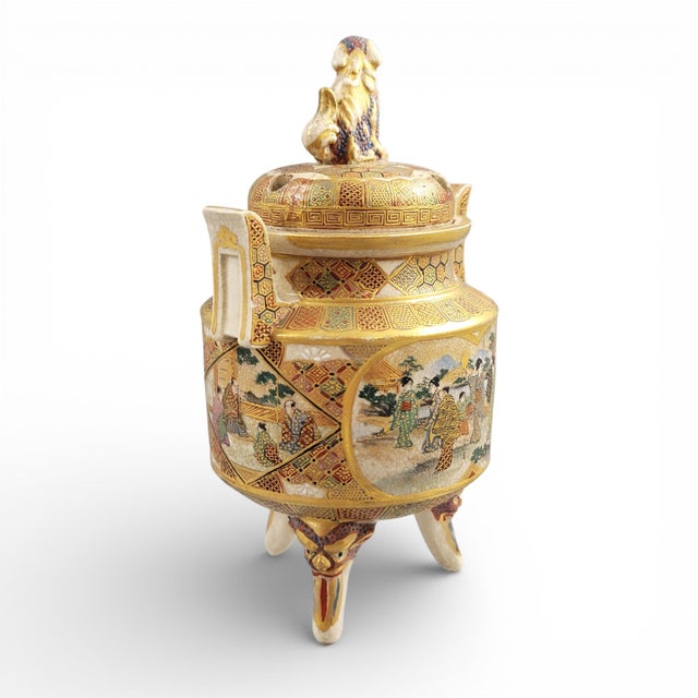 Meiji Satsuma Koro by Shunzan with Shi-Shi Final, 1890s For Sale - Image 4 of 17