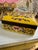 Metal Chinoiserie Yellow Famille Rose Porcelain Lidded Box With Hand-Painted Florals and Metal Mount For Sale - Image 7 of 18