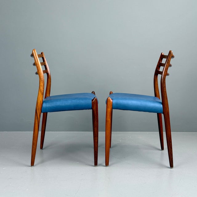 Model 78 Chairs in Rosewood by Niels Otto (N. O.) Møller for J.L. Møllers, 1960s, Set of 2 For Sale - Image 6 of 17