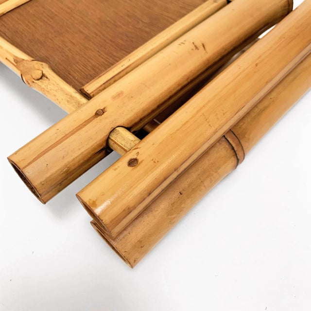 Art Nouveau Bamboo, Rattan & Wood Foldable Table Mirror, 1920s For Sale - Image 6 of 18