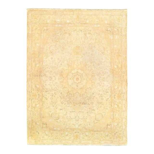 Pasargad DC Fine Hand Knotted Persain Silk & Wool Tabriz Rug For Sale