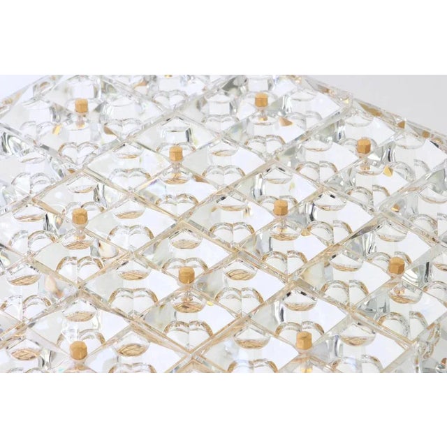 Large Faceted Crystal Flush Mount Light Fixture from Kinkeldey, Germany, 1970s For Sale - Image 16 of 17