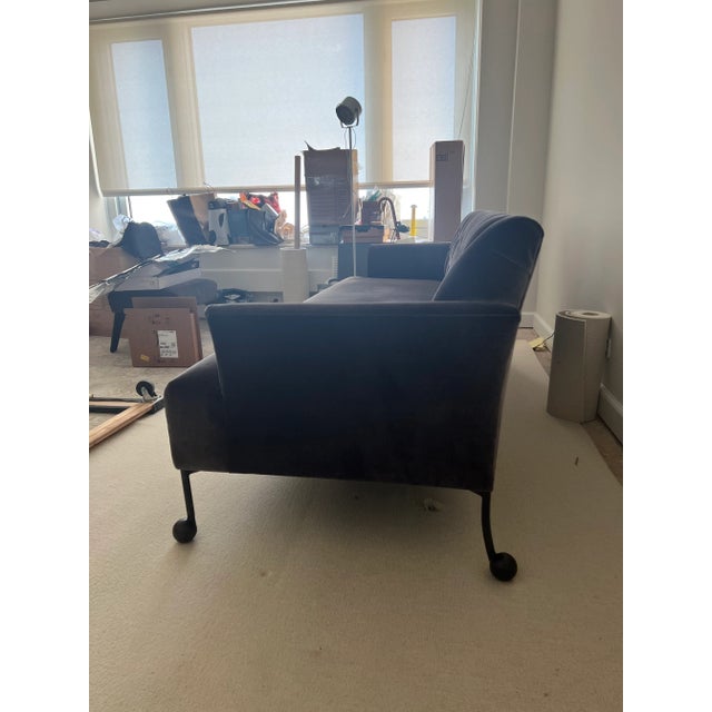 Modern Velvet Tufted Sofa For Sale - Image 4 of 13