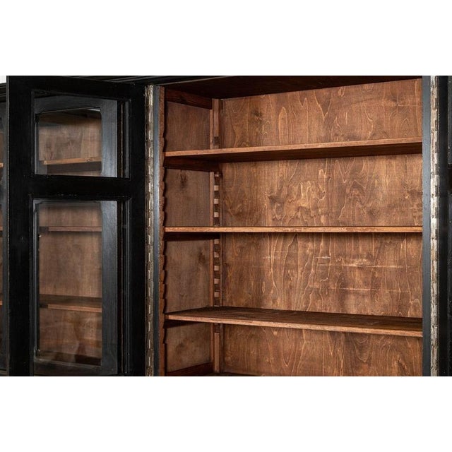19th Century French Ebonised Fruitwood Housekeepers Cupboard, 1880 For Sale - Image 13 of 18