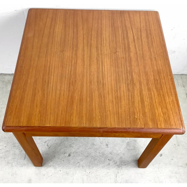 Nordisk Andels-Eksport Vintage Modern Square Teak End Table For Sale - Image 4 of 13