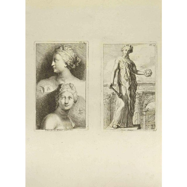Venus is an etching realized by Jean François Poletnich in 18th Century. Good conditions. The artwork is depicted through...