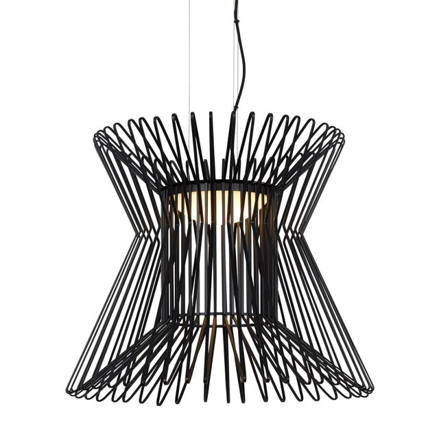 Contemporary Visual Comfort Modern Syrma Pendant LED Matte Black For Sale - Image 3 of 3