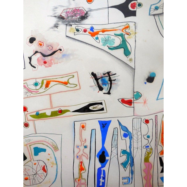 30X21.25 without the frame. Mixed Media painting and drawing on paper. Lawrence Kupferman had a long and illustrious...