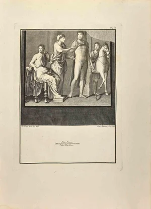 Nicola Vanni, Eurydice & Orpheus, Etching, 18th Century