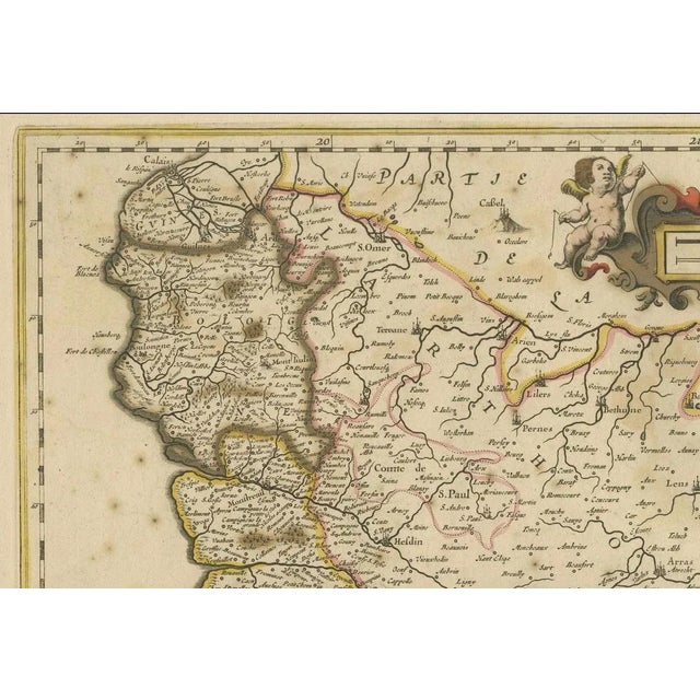 Title: Picardy Map - Hand-Colored 17th-Century Engraving by Frederik De Wit c. 1688 : This beautifully detailed map, "Nova...